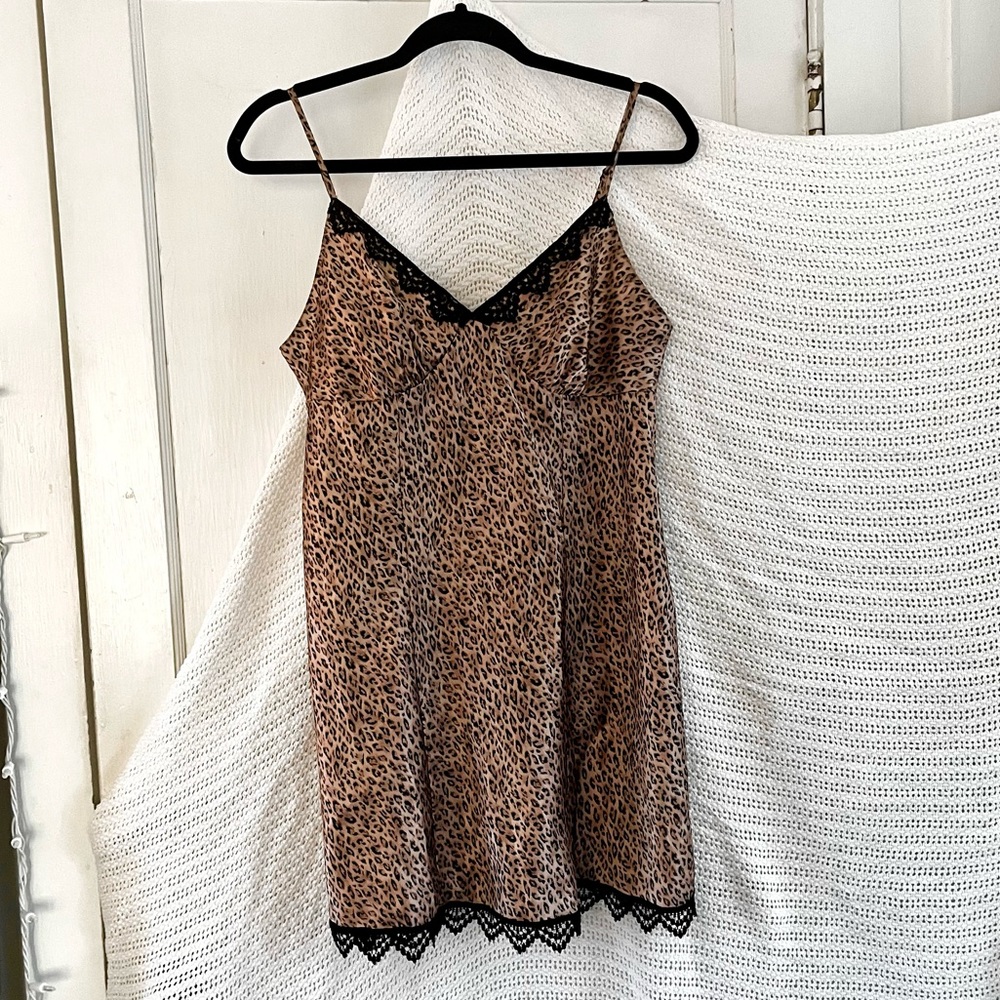 Silky Cheetah Slip Dress